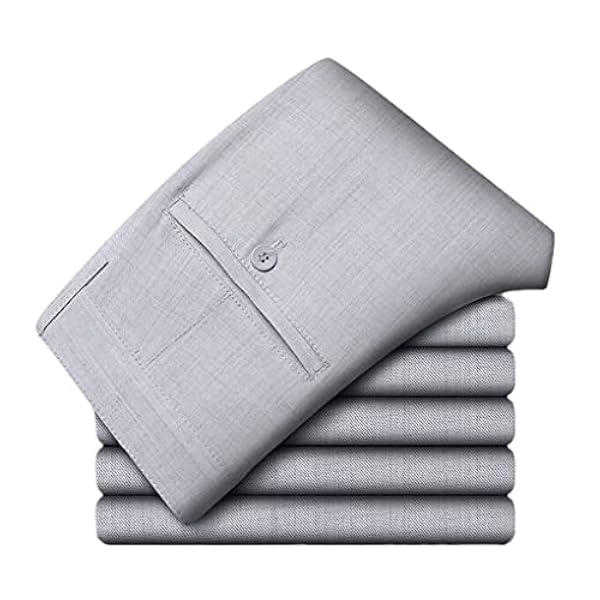 Vardagliga kostymbyxor för män sommar affärer rak stretch tunna formella kostymbyxor