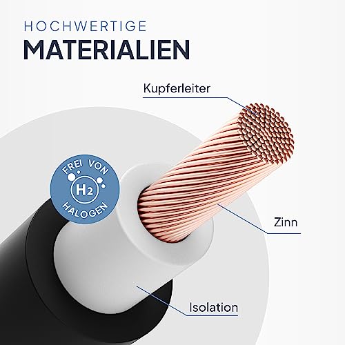 SEPO-Leitungen Solarkabel Verlängerung 4mm²/6mm² – 2er Set 1/2/3/5/10M – inkl. 0% MwSt. gem. § 12 Abs. 3 Ust Verbindungskabel mit MC4-Steckern – UV-beständig & langlebig für Solaranlagen