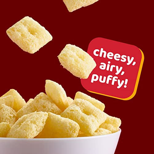 Cheez-It Puff\'d Cheesy Baked Snacks, Puffed Snack Crackers, Kids Snacks, White Cheddar, 2.156lb Case (6 Bags)