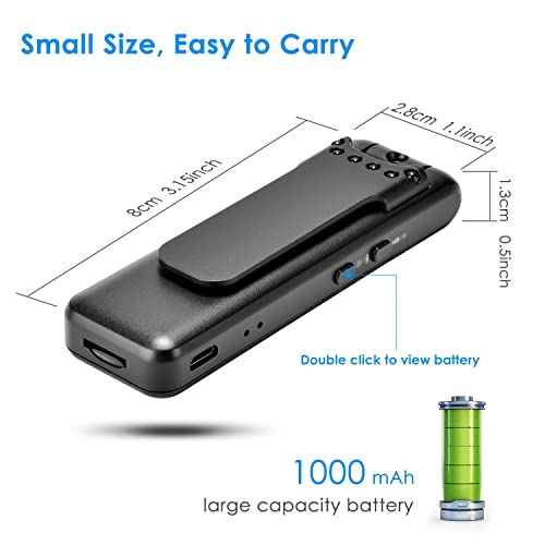 Mini Body Camera Video Recorder, Auto Night Vision Camera, Pocket Camera, Tiny Camera, Nanny Small Cam, Small Security Camera For Home Outdoor Office Etc (With 32G Super High-Speed Memory Card) #TOP7