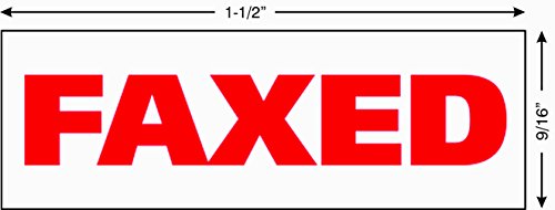 AS-IMP1009 - FAXED, Heavy Duty Commerical Quality Self-Inking Rubber Stamp, Red Ink, 9/16" x 1-1/2" Impression Size, Laser Engraved for Clean, Precise Imprints image 5