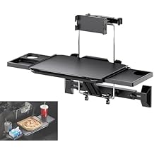 Portable Car Seat Tray Table, Car Backseat Table, Car Interior Organizer Tray, Foldable Telescopic Auto Backseat Food Trays Desk, for Laptops Food Working Entertaining