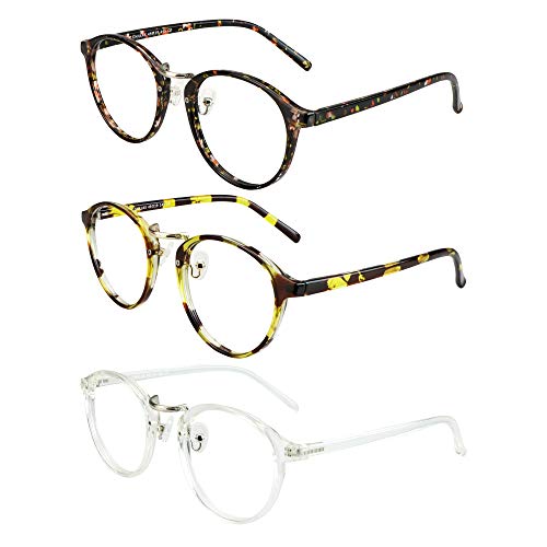 Image of Blue Light Blocking Glasses 3 Pack Square Frame Computer Gaming Reading Glasses Men Women Anti Eyestrain