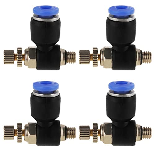 20 Peças od 4mm Tubo M5 Conector de Válvula de Ar Pneumática Conector Rápido para Plástico Latão SL4