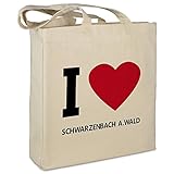 schwarzenbach wald schwimmbad Material:100% Baumwolle Stofftasche mit Stadt/Ort \