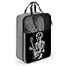 Abstract X-ray Skull Skeleton Playing Guitar Shoe Bags for Travel Water-Resistant Shoes Pouch with Handle Fashion Shoe Organizer with Zipper Closure Portable Sneaker Carrier for Men & Women Daily Use