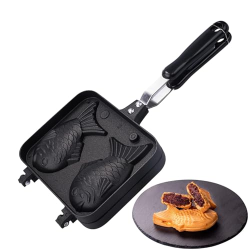 Sartén Para Gofres Con Forma De Taiyaki,Máquina Para Hacer Gofres Japoneses Taiyaki - Waffle Japonés Antiadherente En Forma De Pescado Para Queso Crema, Mantequilla De Maní, Natillas