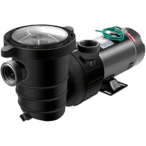 11. 0V / 230V. Schwimmbadpumpe 1. 5HP / 1HP. Motor in/oberirdischer Einlass/Ausgang 41/47,6 / ft ruhig for sauberes Schwimmbad Wasser,Effiziente Ausrüstung(115V 60Hz)