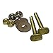 LASCO 04-3637 Solid Brass 1/4-Inch by 2-1/4-Inch Code Approved with 1/4-Inch Acorn Nuts and Stainless Steel Washers Toilet Bolts