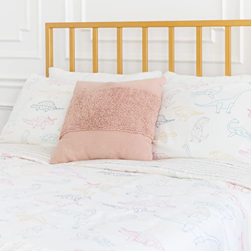 Makemake Organics Organic Full Sheets (4 Piece) Gots Certified Organic Cotton Sheets Full Bed Non Toxic Safe Fitted, Flat Sheet, Pillowcases (Full, Dino Park) #TOP1