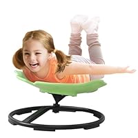 Sensory Spinning Chair for Kids with Autism & ADHD, Swivel Chair for Indoor/Outdoor Use, Sit and Spin Toys, Fish-Shaped Sensory Chairs for Autistic Children, Training Body Coordination (Light Green)