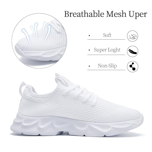 Image of Womens Walking Shoes Slip on Running Tennis Sneakers Non Slip Workout Athletic Gym Sports Breathable Mesh Lightweight Comfortable Fashion Casual Soft Sole