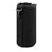 DURAGADGET Padded Black Pouch Case for iZOOM LED Water-Proof Portable Bluetooth Speaker - With Belt Clip & Secure Drawstring Closure