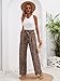 Heymoments Women's Wide Leg Lounge Pants with Pockets Light Coffee Leopard XX-Large Lightweight High Waisted Adjustable Tie Knot Loose Comfy Casual Trousers