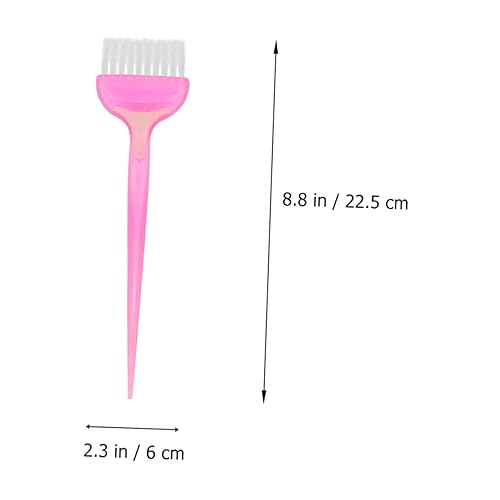 LIFKOME 5PCS Hair Dye Brush Set Pink Color Hair Dye Applicator Soft Bristles for Home and Salon Use Single Side Inverted Film Care Tool for Coloring and Treatment