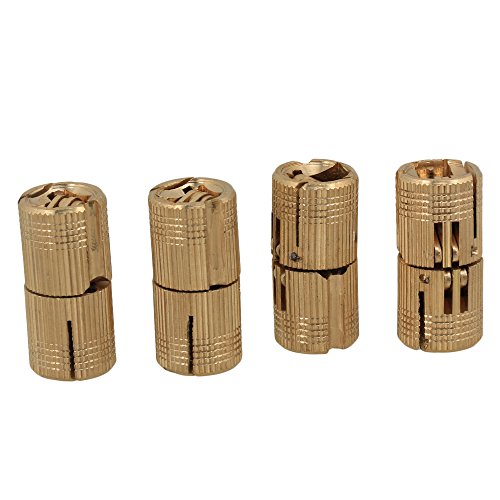 Bqlzr 14Mm Hidden Invisible Concealed Copper Hinge For Diy Wooden Door Pack Of 4 #TOP22
