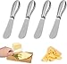Linwnil coltelli per spalmare formaggio e burro, mini pinze da portata, coltelli multiuso in acciaio inox