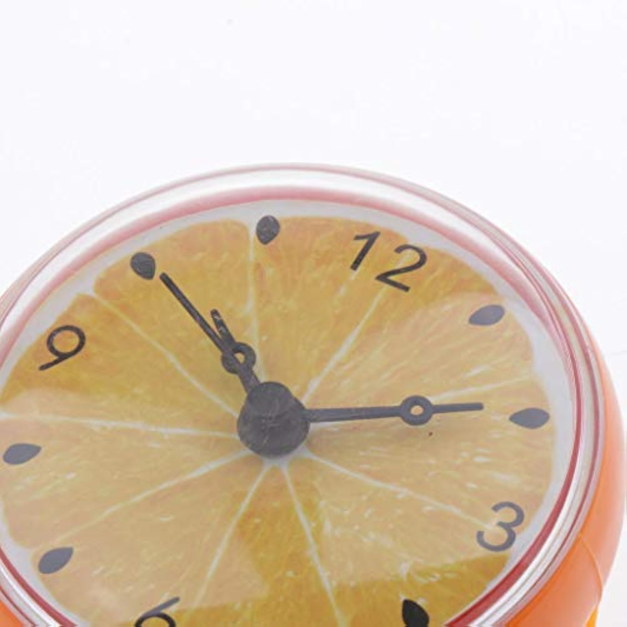 Silicone Waterproof Kitchen Bathroom Shower Suction Cup Clock, Red