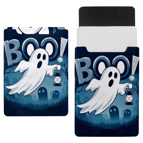 Funda para portátil BOO! Ghost de 13.8x10.2 pulgadas con forro de terciopelo holandés gris