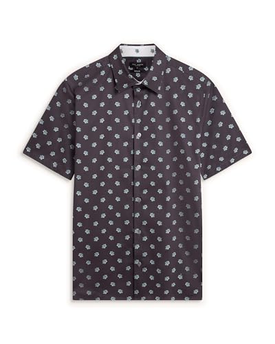 Ted Baker Men's Chaska Short Sleeve Button Down Shirt, Navy - Floral, 5/XL