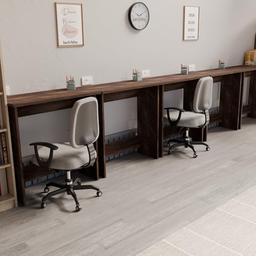 Image of beAAtho Apex Desk for Home Office & Study | Multipurpose Engineered Wood Table with Spacious Top,Premium Finish, Sturdy Legs & Easy DIY Assembly (Brown)