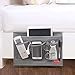 DuomiW Bedside Storage Organizer, Bedside Caddy, Table Cabinet Storage Organizer, TV Remote Control, Phones, Magazines, Tablets, Accessories, Grey