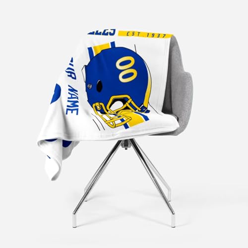 Image of Los Angeles R Throw Blanket Custom Name and Number Personalized Gifts for Men and Women