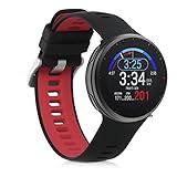 kwmobile Armband kompatibel mit Polar Vantage V2 - Ersatzarmband Fitnesstracker - Fitness Band Silikon Schwarz Rot Rot
