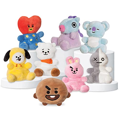 Aurora, 61509, BT21 SHOOKY Palm Pal, 13cm, Eco-Friendly Plüschtier, Braun