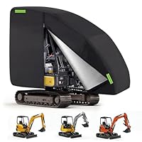 Minibagger Abdeckung 210D Baggerabdeckung für Minibagger 800-1600kg, Bagger Schutzhülle mit Reflektierendem Streifen, Wasserdicht Atmungsaktive Baggerplane Gegen Regen, Schnee, Wind, UV-Schutz