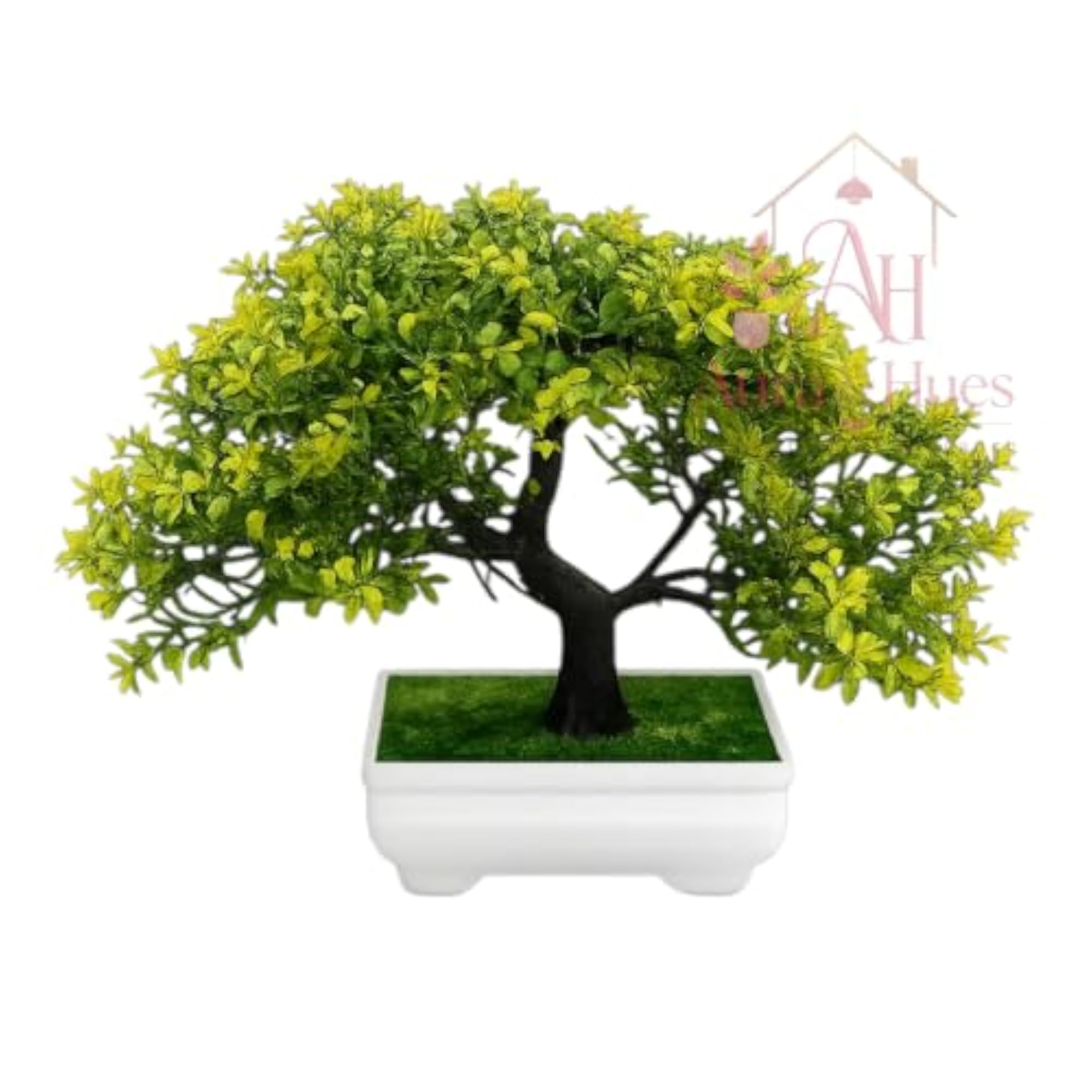 Aura & Hues Artificial Yellow Bloom Bonsai Plant