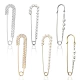 JYNXOR 6 Pcs Broche Femme Vetement, Épingles à Traîne Pour Robe De Mariée Avec Strass ...