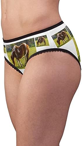 Horse Grazing Panties, Horse Grazing Underwear, Briefs, Cotton Briefs, Funny Underwear, Panties For Women