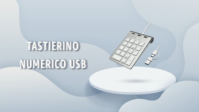 Mini Tastierino Numerico USB - Con Porte USB 2.0, Compatibile Con PC, Mac, Laptop - Foto 5
