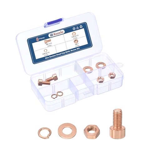 Kozelo 8�� M6�Z�p���t���{���g�L�b�g �L���b�v�{���g�i�b�g�A�\�[�g�����g�L�b�g [M6-1x12mm] 3D�v�����^�[�p�̐ԓ������S�˂����ݘZ�p�l�W