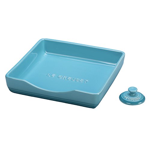 Le Creuset of America Stoneware Napkin Holder, Caribbean