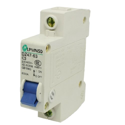 sourcing map AC 230/400 V Courant nominal 3A unique pôle disjoncteur miniature