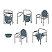 Mobiclinic, Puente, Silla con WC o inodoro para discapacitados, minusválidos, ancianos, Plegable,...