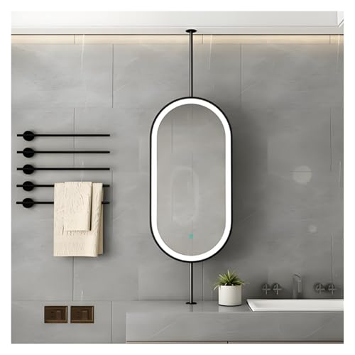 VtǊ|ʃ~[ALEDCgA3FCgA܂~ߋ@\A360°]oX[~[(Black,40x80cm)