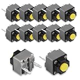 RUNJRX 10 Pcs Kailh Silent Mouse Micro Switch 6 * 6 * 7.3mm Industrial Mute Button Square Switch 20 Million Click (Yellow GMS7.0)