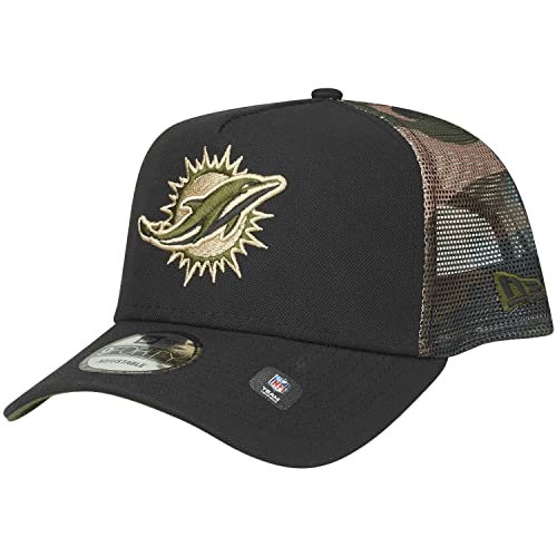 New Era Snapback Trucker Cap Miami Dolphins Wood Camo - vue 2