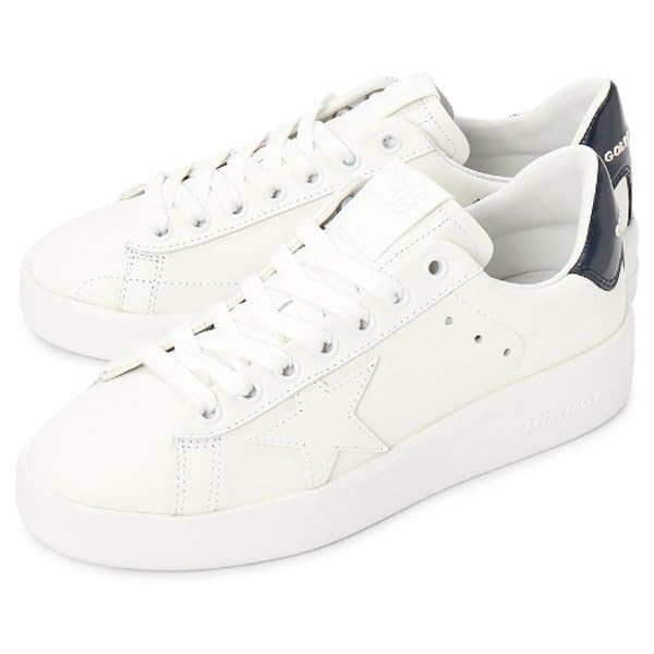 Golden Goose Women's Fashion Distressed Sneakers - Italian Leather Pure Star Shiny Trendy Shoes, White Sneakers2