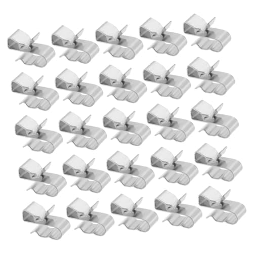 ULTECHNOVO 25pcs Solar Cable Clamp Wires Cable Clips Thread Holder The Wire Jig Photovoltaic Cable Clamp Wire Management for Solar Application Wire Harness Clips Silver Stainless Steel