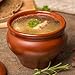 Stoneware Ramekins with Lids (Set of 6) & 1 Oven Fork - 16.9 fl oz (500 ml) - Clay Pots for Cooking, Dutch Oven Pot With Lid, Cooking Pot, Earthenware Pot, Stockpot with Lid, Earthenware Rice Pots