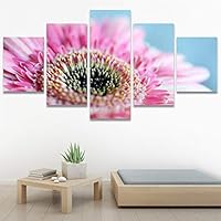 SIGNWIN 5 Panel Canvas Wall Art Botanical Chic Closeup Expressive Multicolor Photography Realism Ultra for Home Decorations Ready to Hang - 60