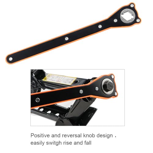 VonLux Car Jack Kit, Scissor Jack 2 ton with Speed Handle, Labour Saving Ratchet and Wheel Wrench with 2 Sockets, Lifting Tyre Tool Portable Trolley Jack for Car Van - Image 5