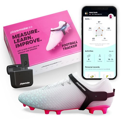 Playermaker Smart Football Tracker, 25+ Technical & Physical Football Training Metrics, 12 Month...
