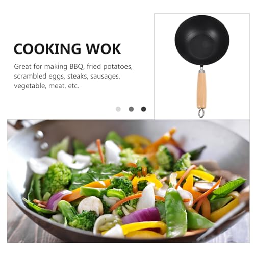 Wok de Hierro Fundido Plano para Cocina miniatura 6