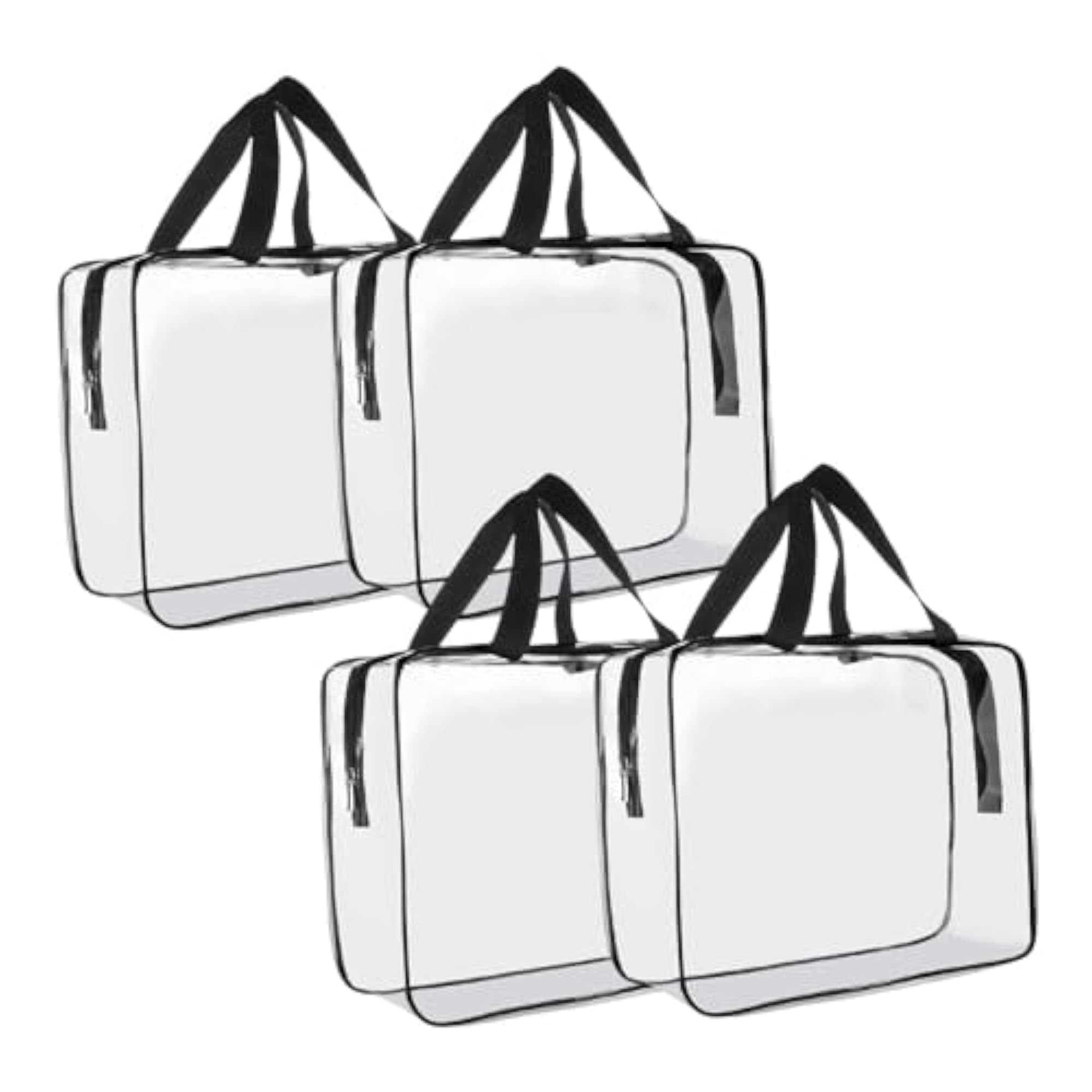 Clear Toiletry Bags Travel Essential Bag, 4pcs Set