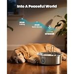 oneisall Dog Water Fountain, 7L/230oz/1.8G Quiet Dog Fountain Water Bowl, Stainless Steel Dog Water Fountain with Visual Water Level&Triple Filtration for Large Medium Small Breed Dogs Pets - Image 4